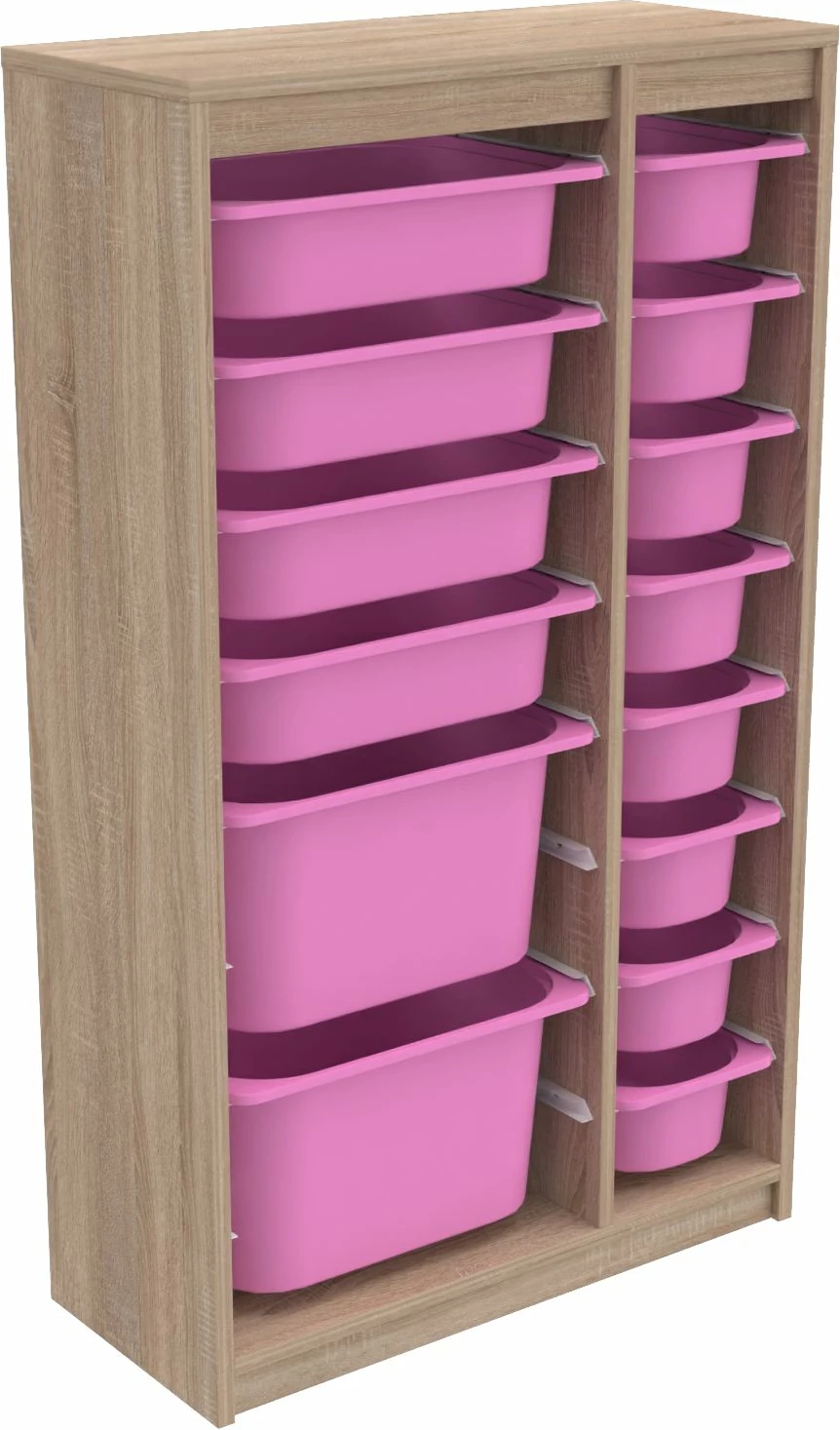 Dollap multifunksional Hanah Home, Montana Xs 2D4N8U, sonomo, rozë