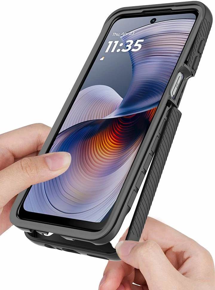 Mbështjellës Tech-Protect Defense për Motorola Moto G15 / G15 Power / G05 / E15, i zi