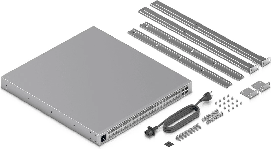 Switch Ubiquiti UniFi USW-PRO-XG-48-PoE, 48-port (32x10G + 16x2.5G), 4xSFP+, PoE+++ 1080W, rackmount, gri
