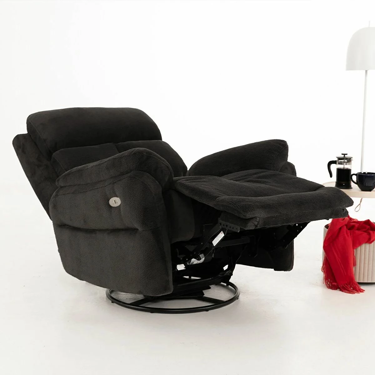 Karrige relaksuese elektrike me masazh, ngjyrë e zezë, Atelier del Sofa, Comfera