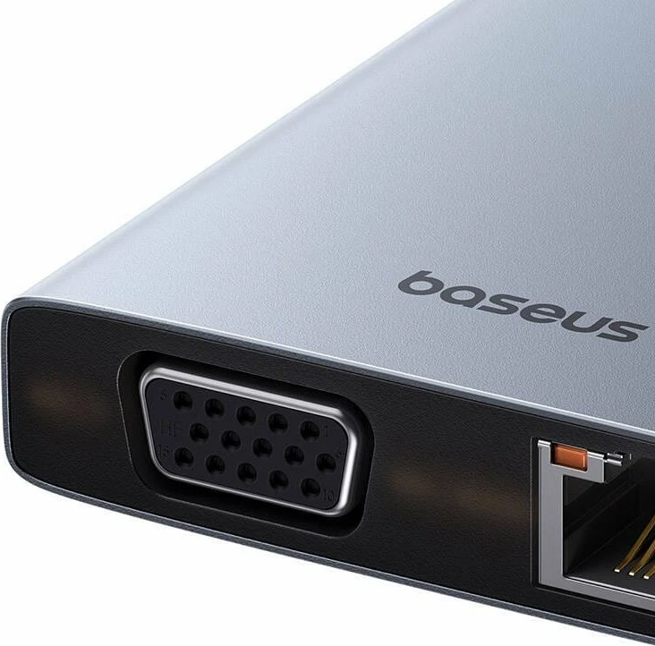 Docking station Baseus PortalJoy Series BS-OH119 13n1 USB-C PD 100W 8K DP 2x HDMI VGA LAN SD/microSD, gri