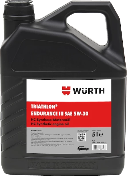 Vaj për motor Würth TRIATHLON, 5W30, 5L