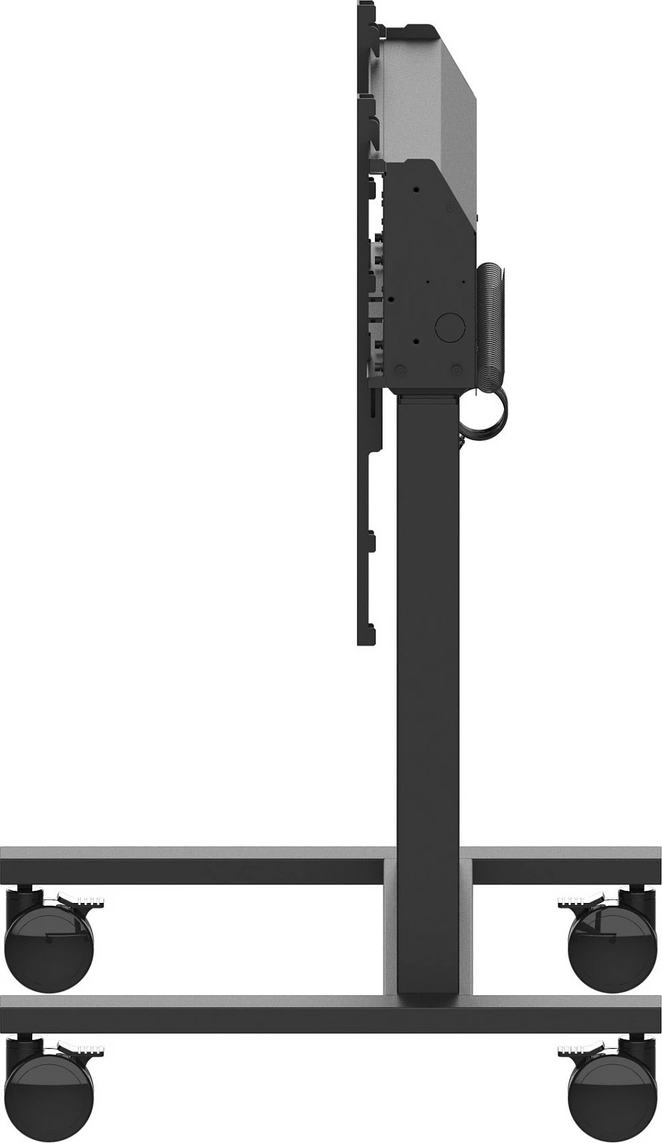 Stativ dyshemeje me rrota iiyama Rollwagen, VESA 800x600, rregullim elektrik lartësie 850-1800mm, 55"-105", 120kg, i zi