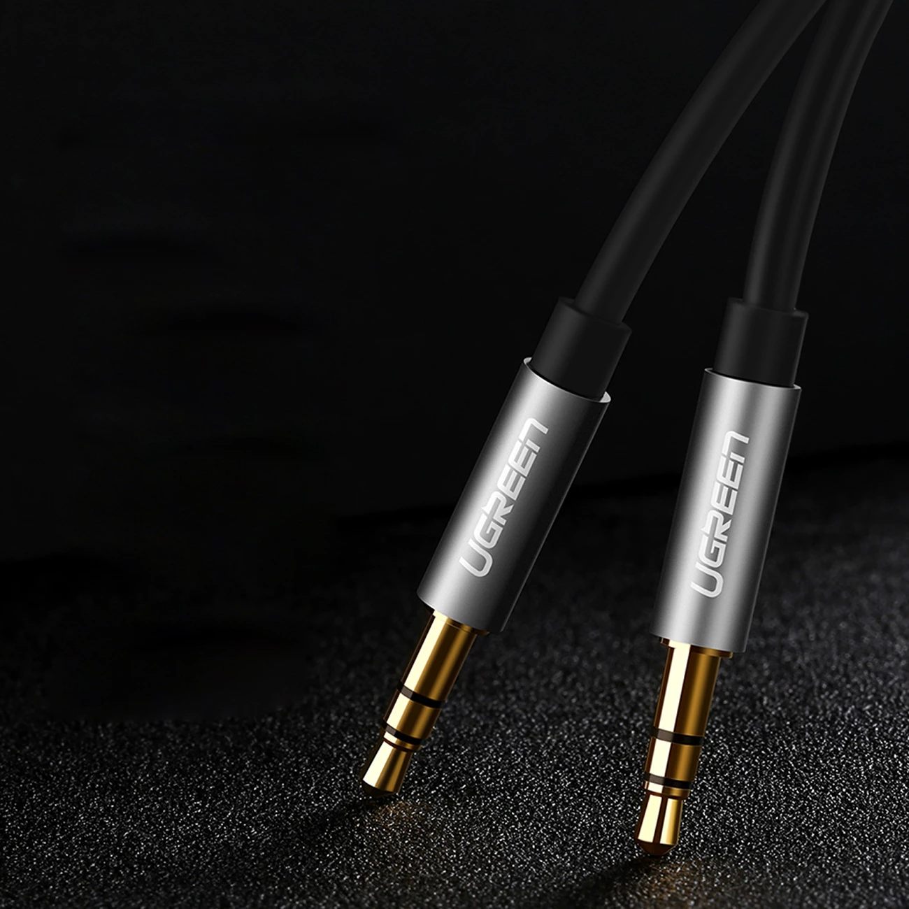 Kabllo audio AUX Ugreen AV119 10733, 1m, mini jack 3.5mm, e zezë