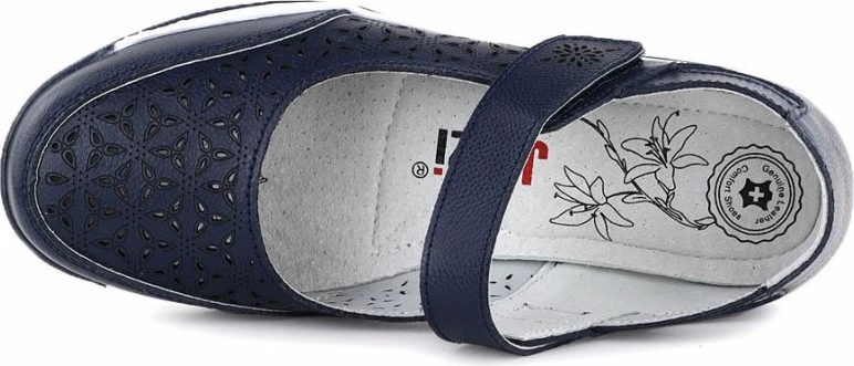 Këpucë lëkure për femra Jezzi, navy blue