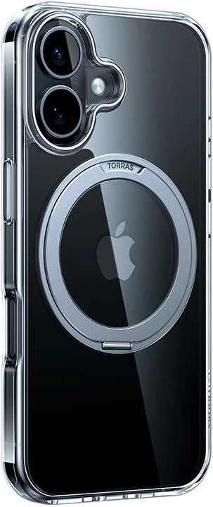 Mbështjellës Torras Ostand Pro për iPhone 16 Plus, transparent
