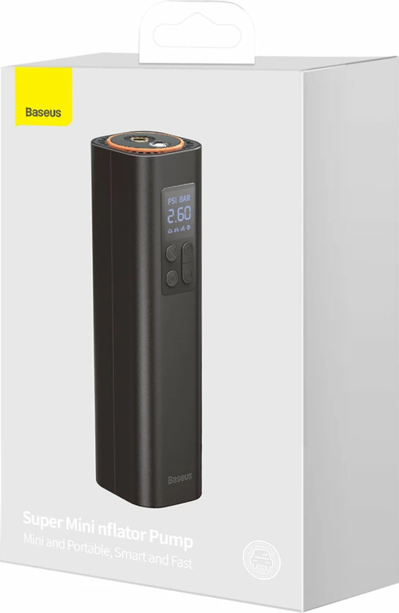 Kompresor mini për goma Baseus CRCQ000001, 12V, 120W, i zi