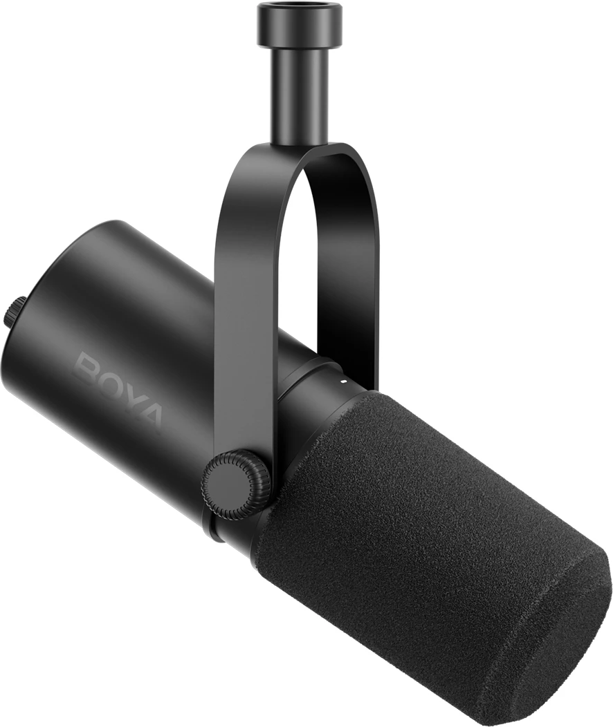 Mikrofon BOYA CastMic P60B dinamik USB-C/XLR me krah tavoline, i zi