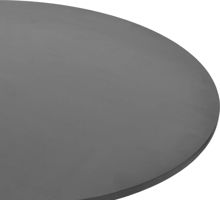 Tavolinë Radiane, dru akacie i fortë, ngjyrë e zezë, D80x40cm