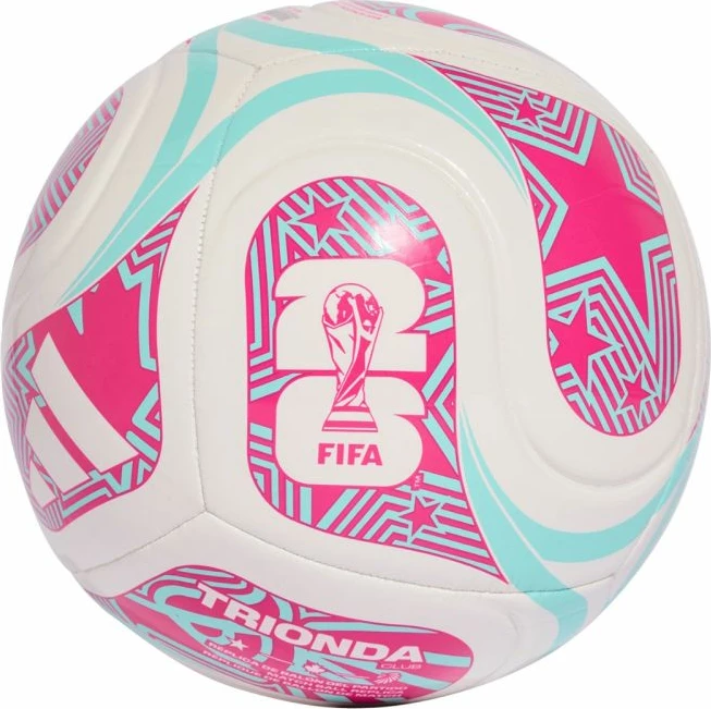 Top futbolli adidas për të gjithë, bardhë/rozë/kaltër