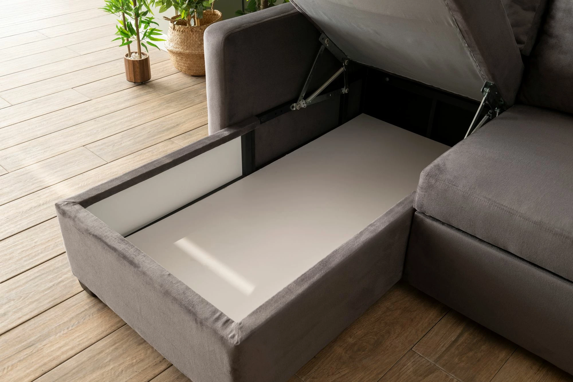 Kënd-sofë krevati Atelier del Sofa, gri, Kado