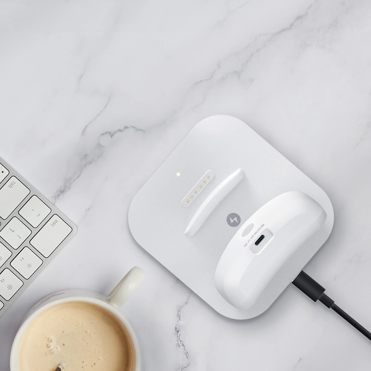 Stacion karikimi BoboVR BD2 me bateri B2, 5200 mAh, për pajisje VR, Bardhë