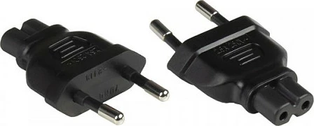 Kabllo rryme GoodConnections Alcasa PA-0370S, Type C (Europlug) në C7, 250V 2.5A, e zezë