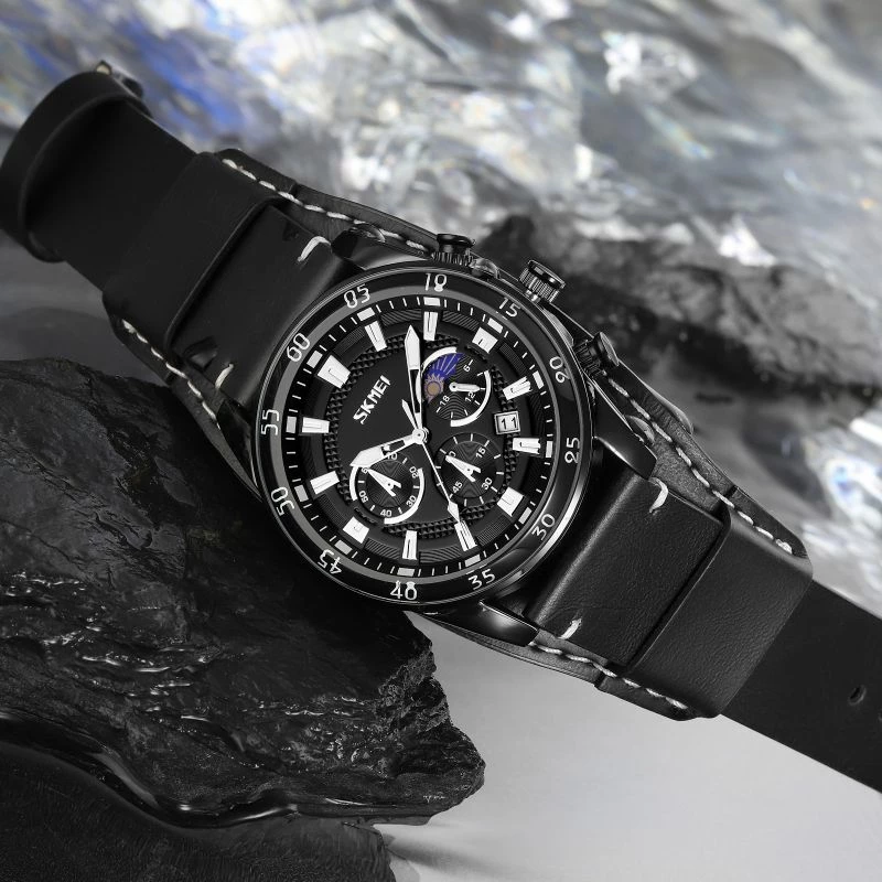 Orë dore për meshkuj Skmei, e zezë