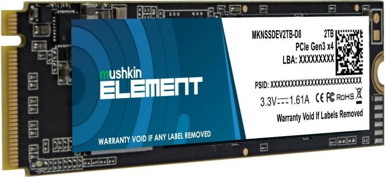 SSD Mushkin Element 2TB NVMe PCIe3.0 x4