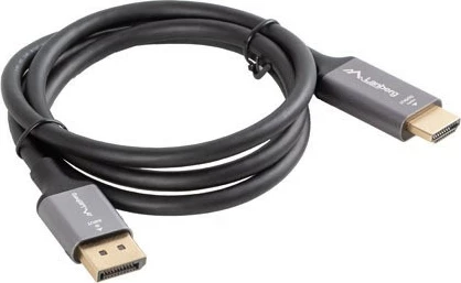 Kabëll DisplayPort në HDMI Lanberg 1m 4K, zi-hiri