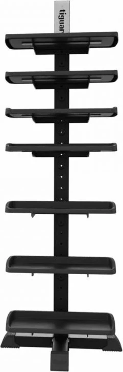 Raft universal për pajisje fitnesi tiguar, i zi