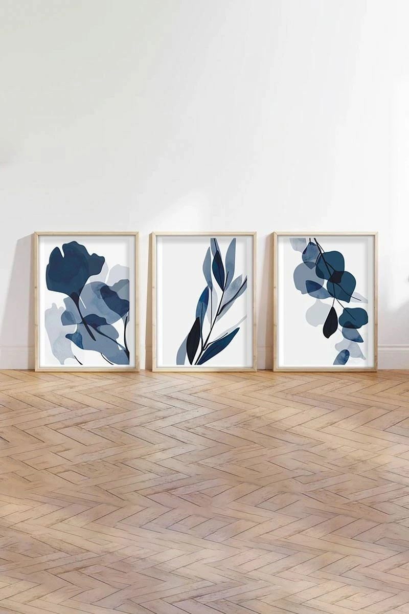 Pikturë dekorative me kornizë, MDF, set prej 3 copash, Wallity Huhu207, 50x70cm