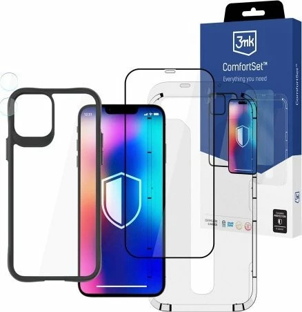 Mbështjellës 3MK Comfort Set 4in1 për Apple iPhone 13 Pro Max, set 4-në-1, transparent