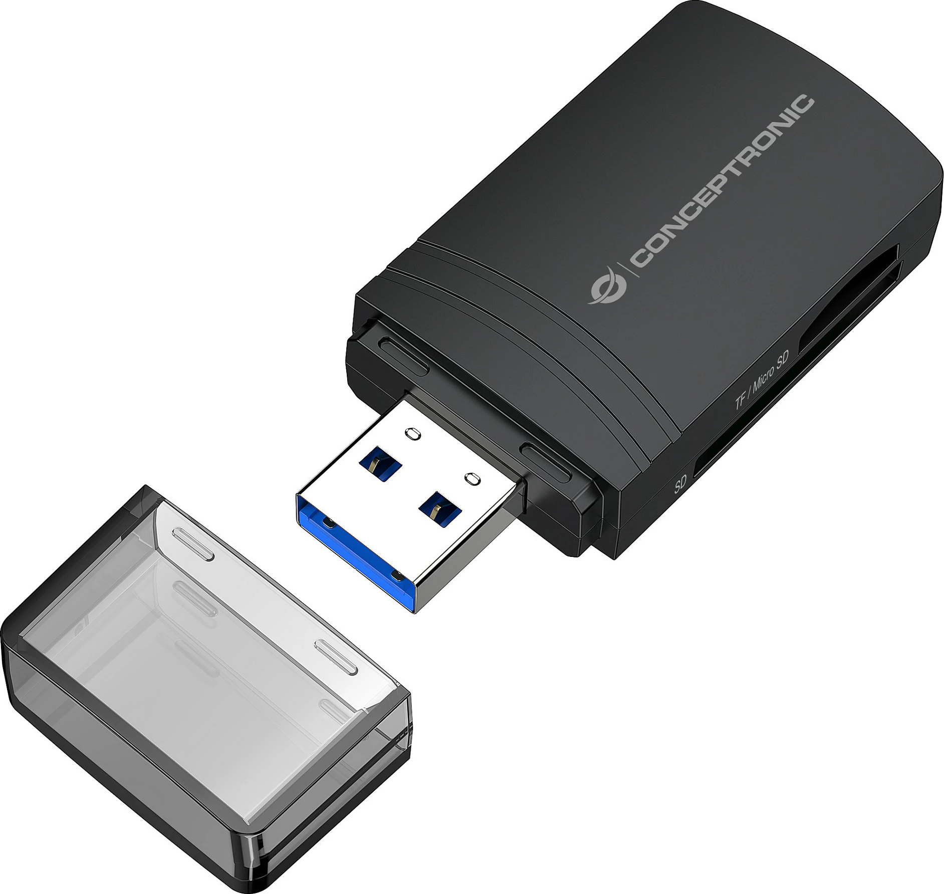 Lexues kartelash Conceptronic BIAN06B, USB 3.2 Gen 1, SD/microSD, 5Gbps, i zi