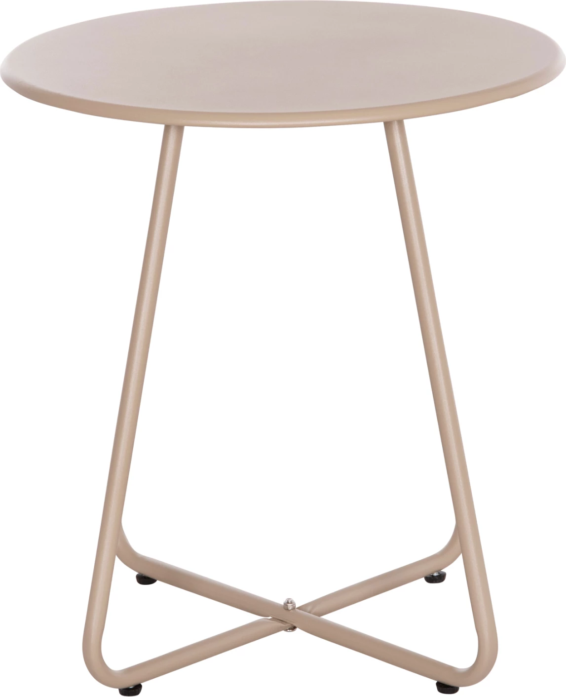 Tavolinë anësore e rrumbullakët, ngjyrë kapuçino, SAMMON FH6271.03, Φ45x50Hcm