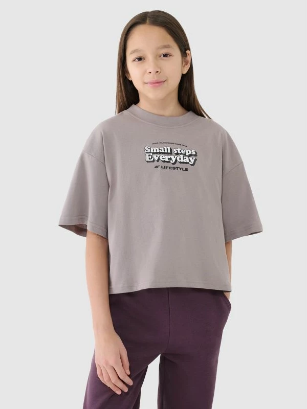 Maicë crop top oversize për fëmijë 4F [Madhësia: 122]