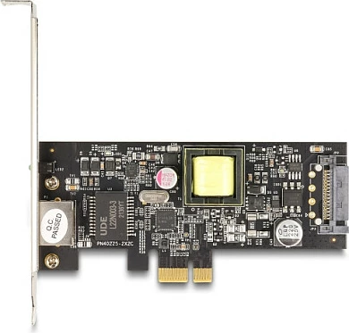 Kartë rrjeti PCIe DeLOCK i225, 1x RJ-45 2.5GbE PoE+, interne, e zezë