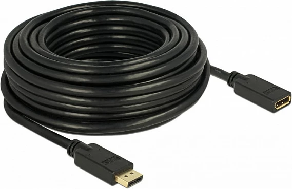 Kabllo DisplayPort DeLOCK 84908, 15 m, DP mashkull në DP femër, 4K 60Hz, e zezë