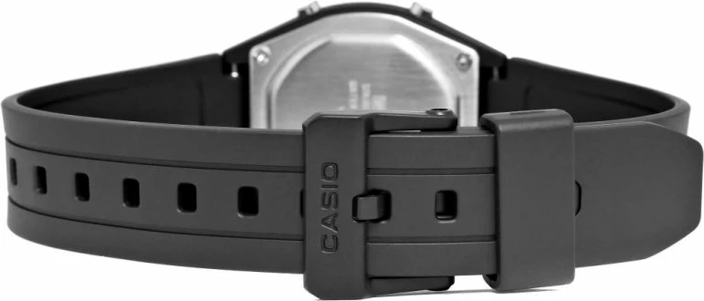 Orë dore CASIO për meshkuj, e zezë
