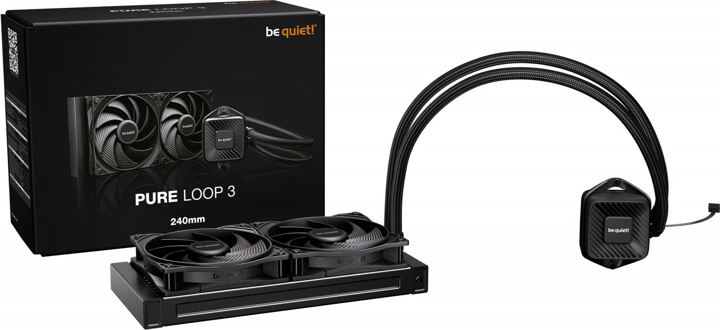 Ftohës uji për procesor be quiet! Pure Loop 3, 240mm, 2 ventilatorë, i zi