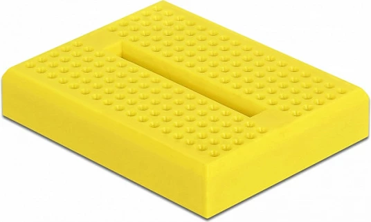Mini breadboard DeLOCK 170 kontakte, 46 x 36 mm, e verdhë