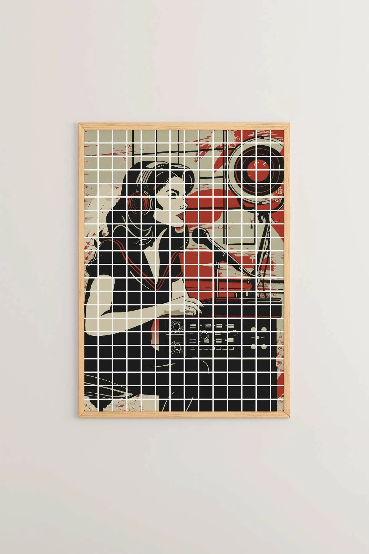Pikturë dekorative me kornizë, Popkare23, shumëngjyrëshe, Wallity, 33x48cm