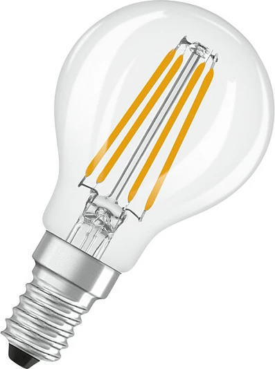 Llambë LED OSRAM Classic P40 Filament, E14, 3.4W, 2700K, e tejdukshme