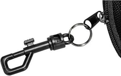 Këllëf tekstil për syze mbrojtëse Uvex, me karabiner, i zi