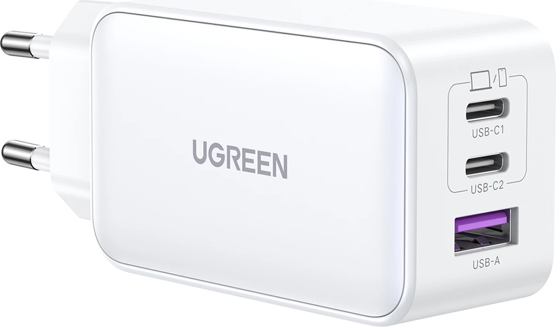 Karikues muri Ugreen CD244, 65W, 2x USB-C, 1x USB-A, i bardhë
