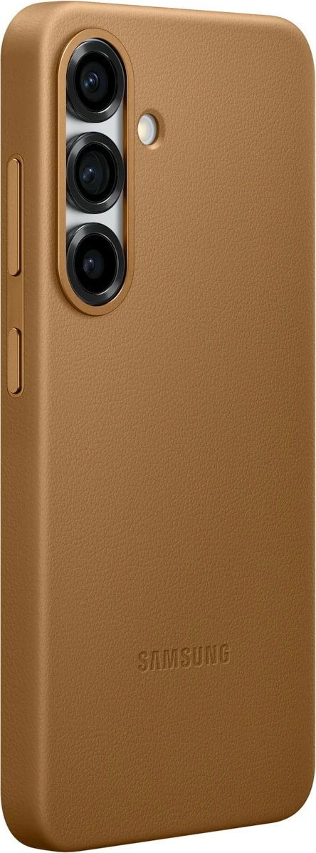 Mbështjellës Samsung Galaxy S25, Kindsuit, Lëkurë artificiale, Camel