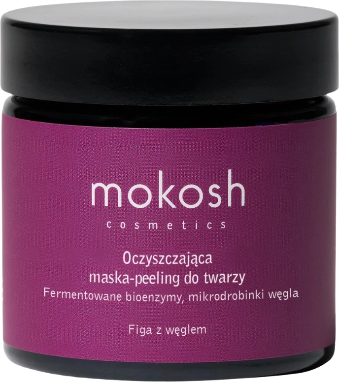 Maskë pastruese fytyre Mokosh me fiq dhe qymyr për femra, 60ml