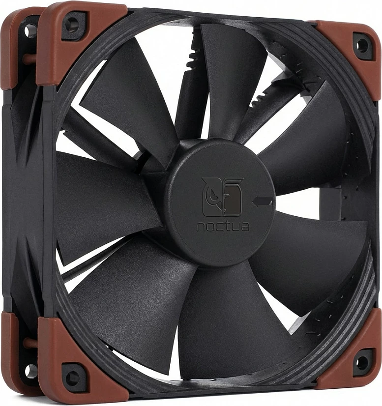 Ventilator për kasë NOCTUA NF-F12 industrialPPC-24V-3000 SP, 120mm, PWM, IP67, zi/kafe