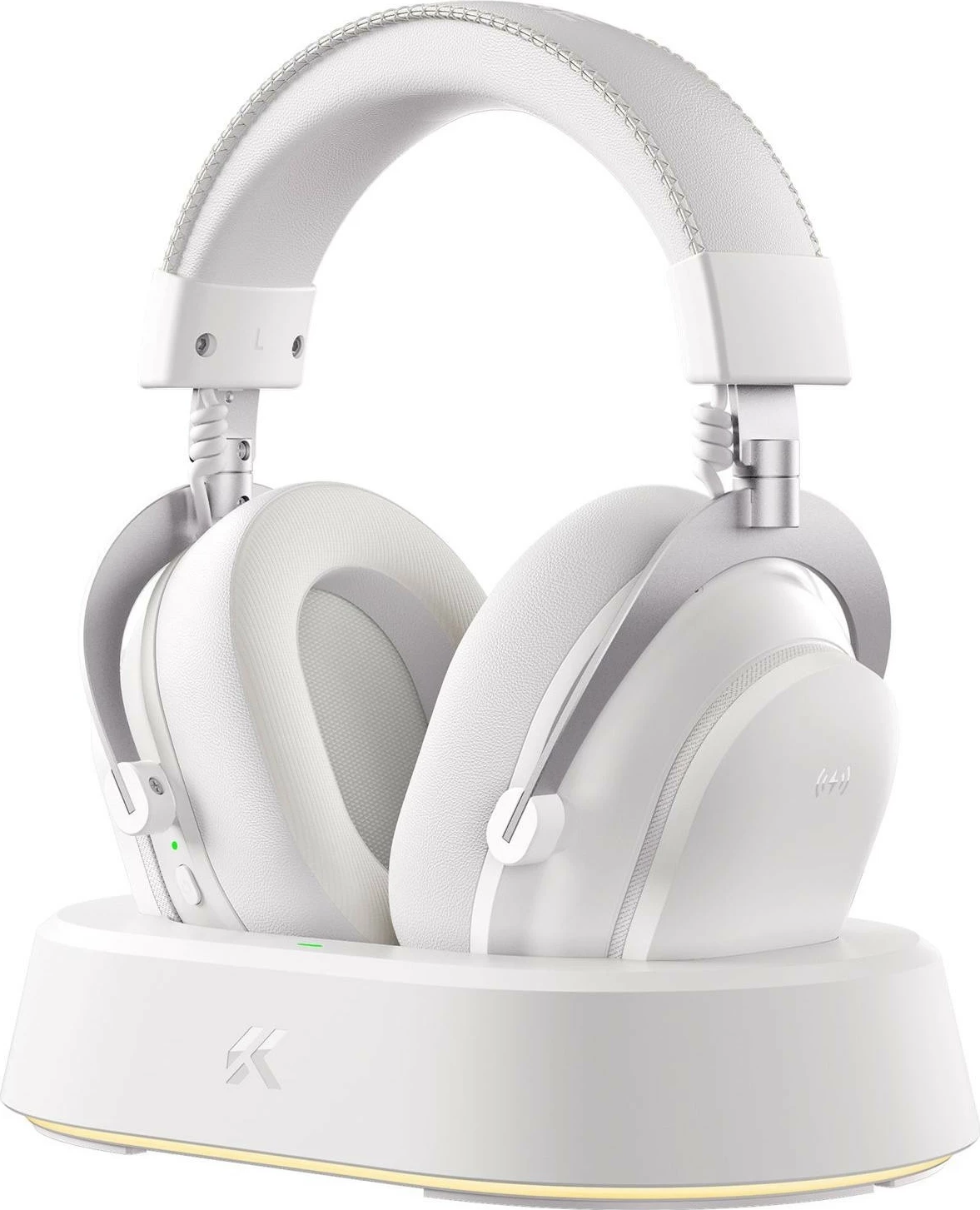 Kufje gaming Mchose V9 Turbo, wireless, ANC, 7.1, të bardha