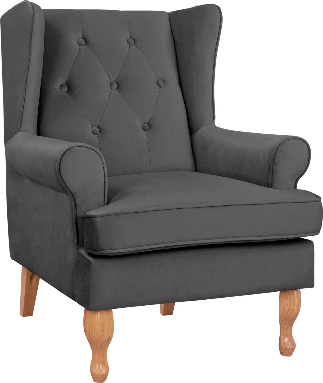 Karrige Brandon kadife gri 81x83x101 FH3073.11