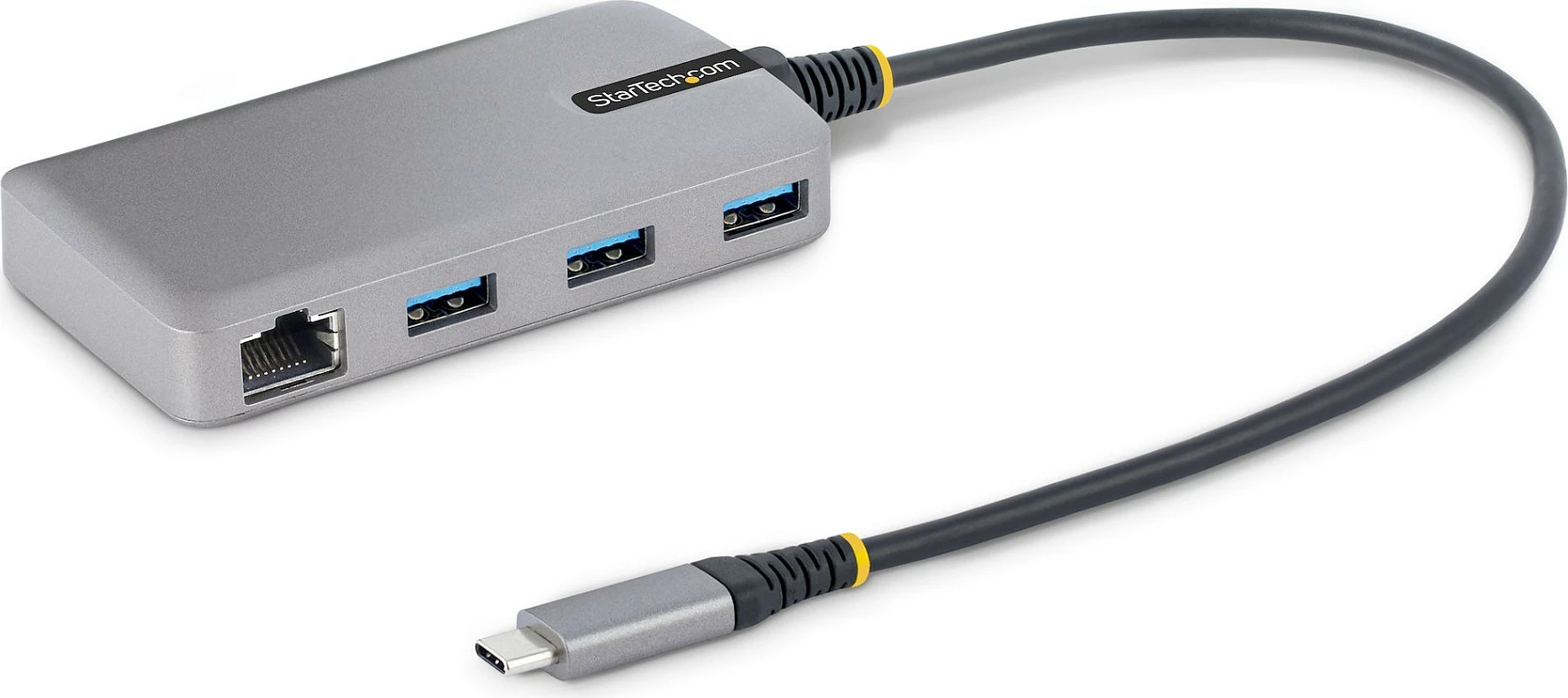 Hub USB-C StarTech 3-PORT me Ethernet Gigabit, 0.3m, gri