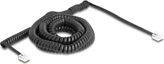 Kabllo telefonike DeLOCK 90227 RJ-11 (Male-Male), 10 m, spirale, e zezë