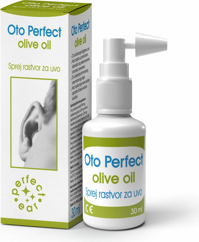 Oto Perfect Olive Oil - sprej për vesh- Pastron dhe mbron veshët nga bllokimet dhe infeksionet.