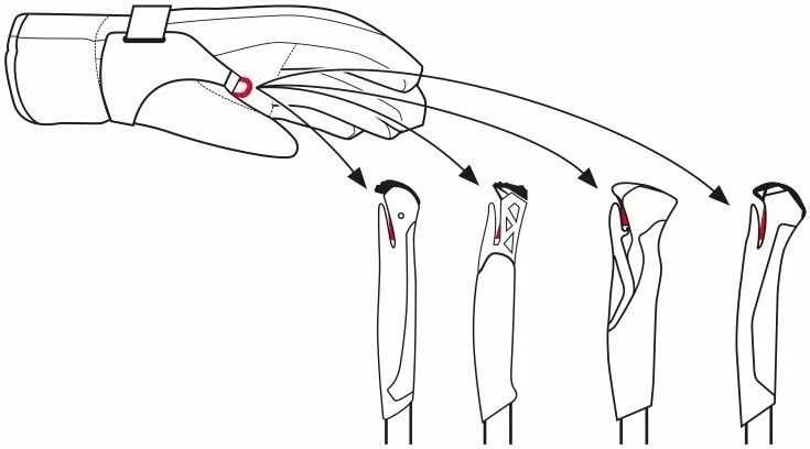 Doreza Leki PRC Shark 8.0, madhësia 8, MF Touch, waterproof, e zezë