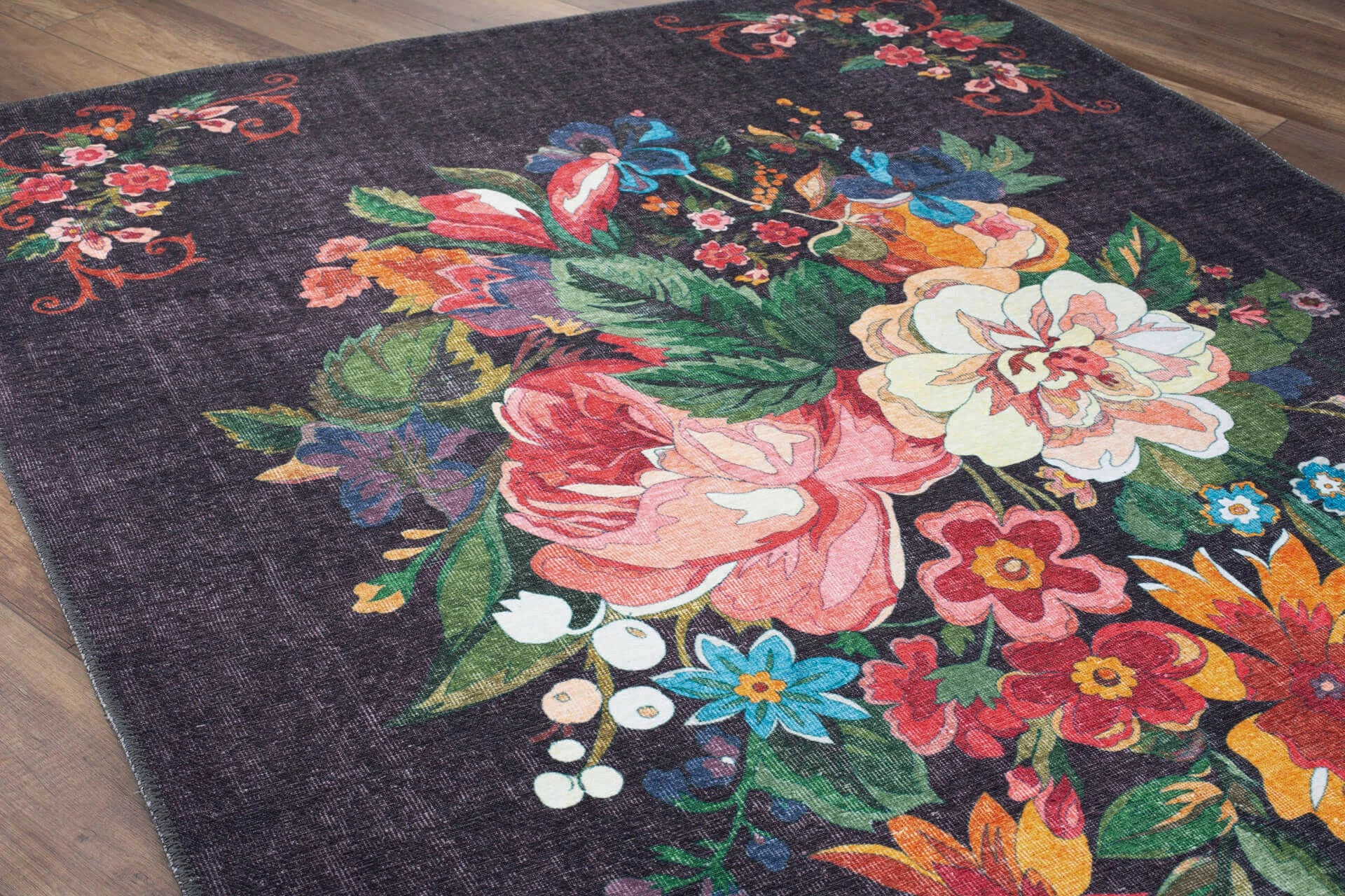 Qilim për korridor, Hypnose Conceptum, Soul Chenille, ngjyrë e zezë, 75x150cm