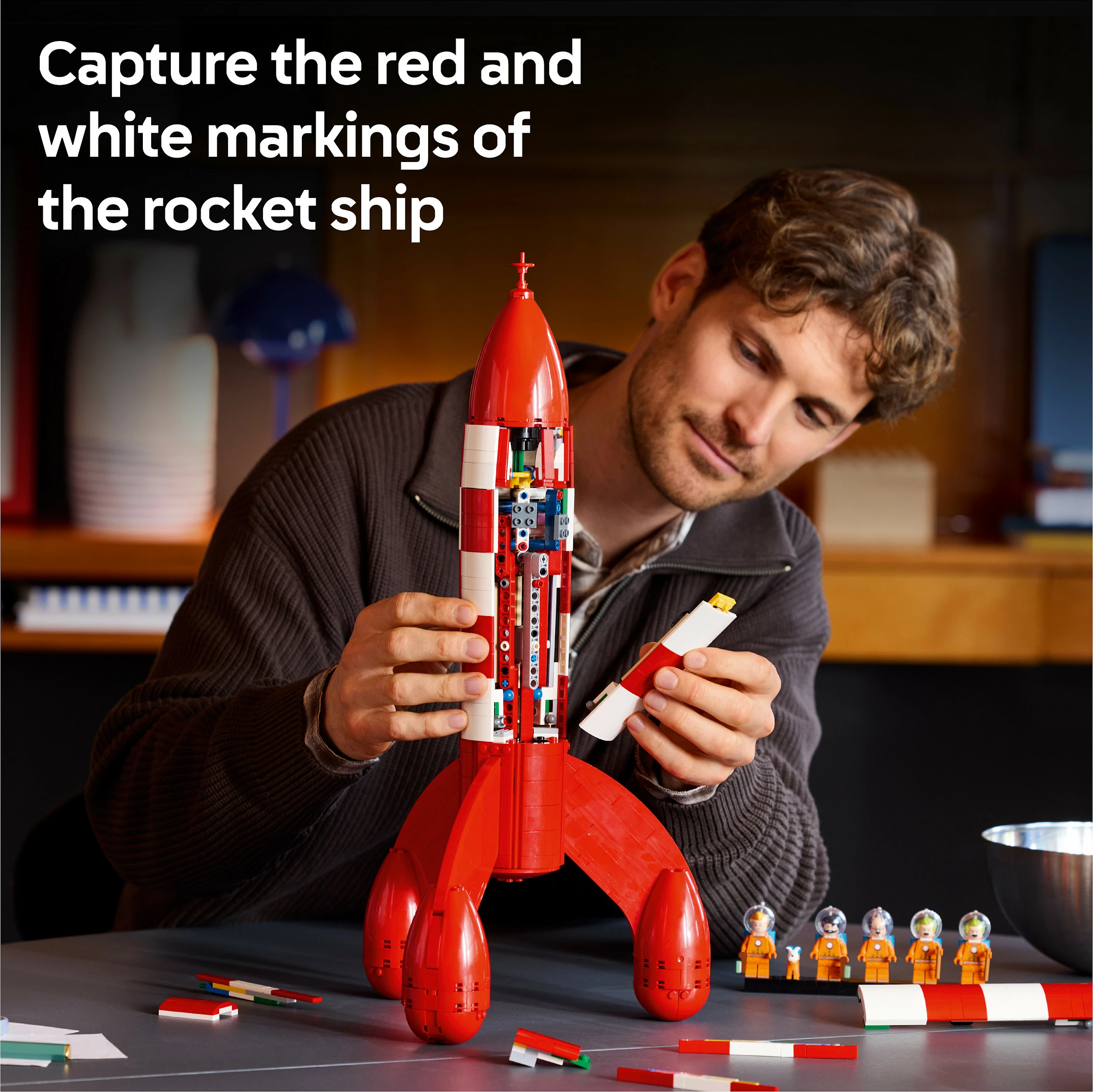 Set ndërtimi LEGO Ideas 21367 Tintin Moon Rocket, 1283 pjesë, 18+, multikolor