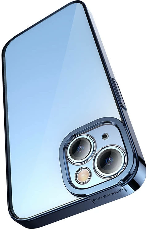 Mbështjellës Baseus Glitter me xham të temperuar për iPhone 14 Plus, Blu, set