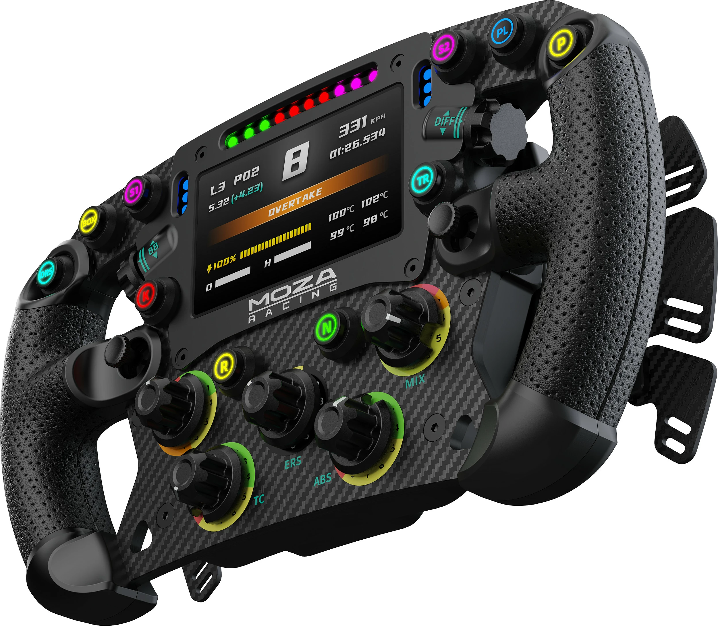 Timon garash Moza Racing FSR2 Formula Wheel RS068, për PC, i zi
