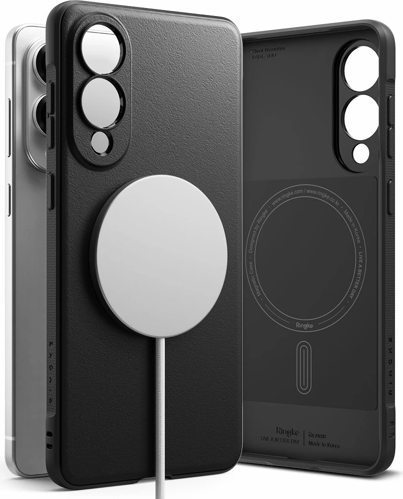 Mbështjellës Ringke Onyx Magnetic Magsafe për Samsung Galaxy S25 Edge, i zi