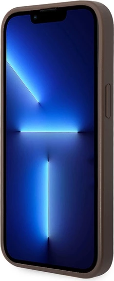 Mbështjellës Guess GUHCP15MG4GFBR për iPhone 15 Plus 6.7", hardcase, 4G Metal Gold Logo, kafe